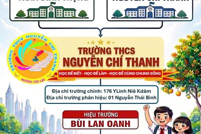 Thực hiện Quyết định số: 1457/QĐ-UBND ngày 26/8/2026 của UBND phường Tân Lập về việc sáp nhập Trường THCS Trần Bình Trọng và Trường THCS Nguyễn Chí Thanh thành Trường THCS Nguyễn Chí Thanh
