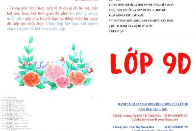 Họp phụ huynh đầu năm học 2021-2022